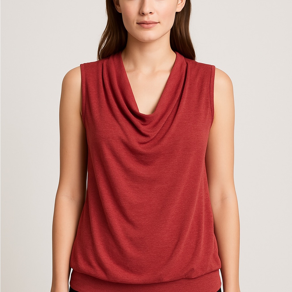 Anthropologie Akemi + Kin Red Knit Drape Tank Top | Size M